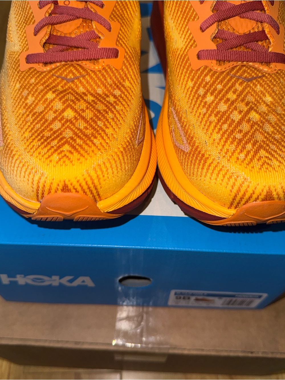 Hoka Orange Maroon Running Shoes - Picture 6 of 15